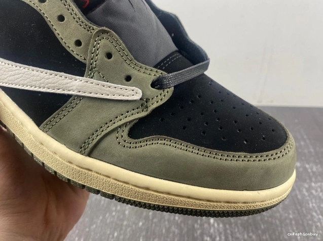 1 JORDAN SCOTT SP OG AIR TRAVIS 'BLACK OLIVE' X LOW DM7866-002 0709